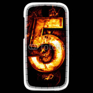 Coque HTC One SV Cinq en feu