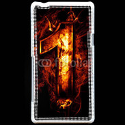 Coque Sony Xperia T Un en feu