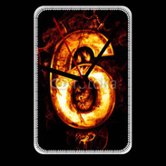 Grande pendule murale Six en feu