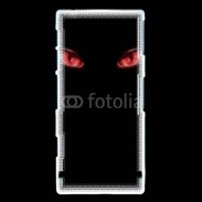 Coque Sony Xperia P Yeux rouges fond noir