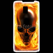 Coque LG P990 crâne en feu