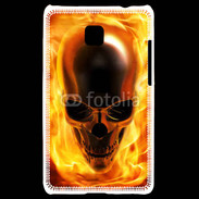 Coque LG Optimus L3 II crâne en feu