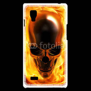Coque LG Optimus L9 crâne en feu