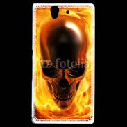 Coque Sony Xperia Z crâne en feu