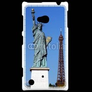 Coque Nokia Lumia 720 Statue de la liberté et tour Eiffel