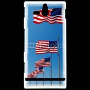 Coque Sony Xperia U Drapeaux USA