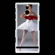 Coque Sony Xperia P Danseuse classique avec gants de boxe