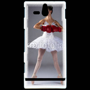 Coque Sony Xperia U Danseuse classique avec gants de boxe