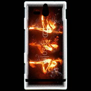 Coque Sony Xperia U Danseuse feu