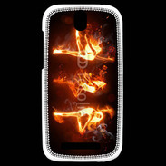 Coque HTC One SV Danseuse feu