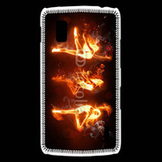 Coque LG Nexus 4 Danseuse feu