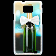 Coque Samsung Galaxy S2 Bouteille de champagne avec noeud