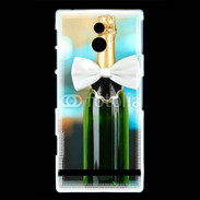 Coque Sony Xperia P Bouteille de champagne avec noeud