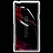 Coque Sony Xperia T Vin rouge 2
