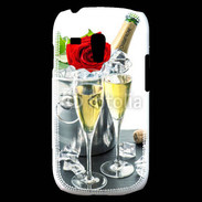 Coque Samsung Galaxy S3 Mini Champagne et rose rouge