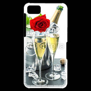 Coque Blackberry Z10 Champagne et rose rouge