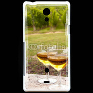 Coque Sony Xperia T Verres de vin et vignes