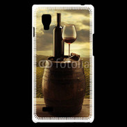 Coque LG Optimus L9 Vin rouge et paysage viticole