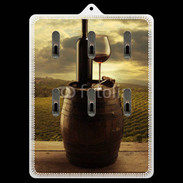 Porte clés Vin rouge et paysage viticole