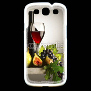 Coque Samsung Galaxy S3 Vin rouge et fruits