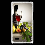 Coque LG Optimus L9 Vin rouge et fruits