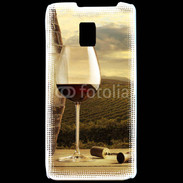 Coque LG P990 Verre de vin rouge et vignes