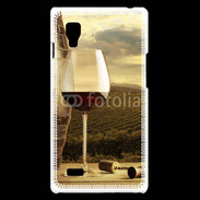 Coque LG Optimus L9 Verre de vin rouge et vignes