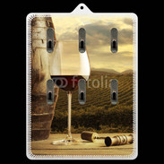 Porte clés Verre de vin rouge et vignes