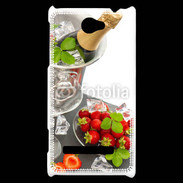 Coque HTC Windows Phone 8S Champagne et fraises