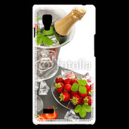 Coque LG Optimus L9 Champagne et fraises