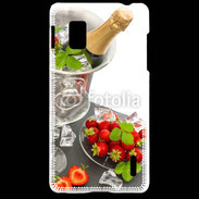 Coque LG Optimus G Champagne et fraises