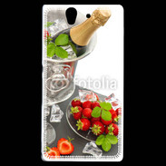 Coque Sony Xperia Z Champagne et fraises