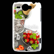 Coque HTC Wildfire G8 Champagne et fraises