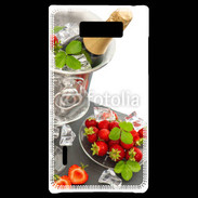 Coque LG Optimus L7 Champagne et fraises