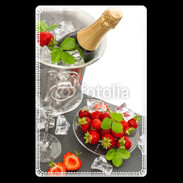 Etui carte bancaire Champagne et fraises
