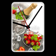 Grande pendule murale Champagne et fraises