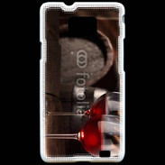Coque Samsung Galaxy S2 Verres de vin rouge et tonneaux