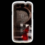 Coque Samsung Galaxy S3 Verres de vin rouge et tonneaux