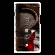 Coque LG Optimus L9 Verres de vin rouge et tonneaux