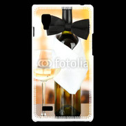 Coque LG Optimus L9 Vin blanc et noeud papillon