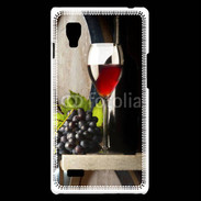 Coque LG Optimus L9 Verre de vin rouge et grappe de raisin