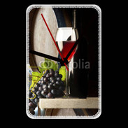 Grande pendule murale Verre de vin rouge et grappe de raisin