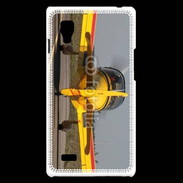 Coque LG Optimus L9 Cap 10 jaune sur taxiway