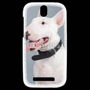 Coque HTC One SV Portrait de Bull terrier blanc 5