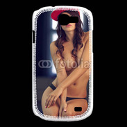 Coque Samsung Galaxy Express Charmante brune avec casquette rouge