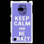 Coque Nokia Lumia 720 Keep calm Be Crazy Bleu