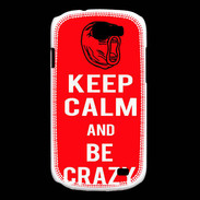 Coque Samsung Galaxy Express Keep calm Be Crazy Rouge