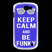 Coque Samsung Galaxy Express Keep Calm Funky Bleu