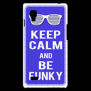 Coque LG Optimus L9 Keep Calm Funky Bleu