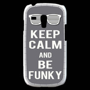 Coque Samsung Galaxy S3 Mini Keep Calm Funky Gris